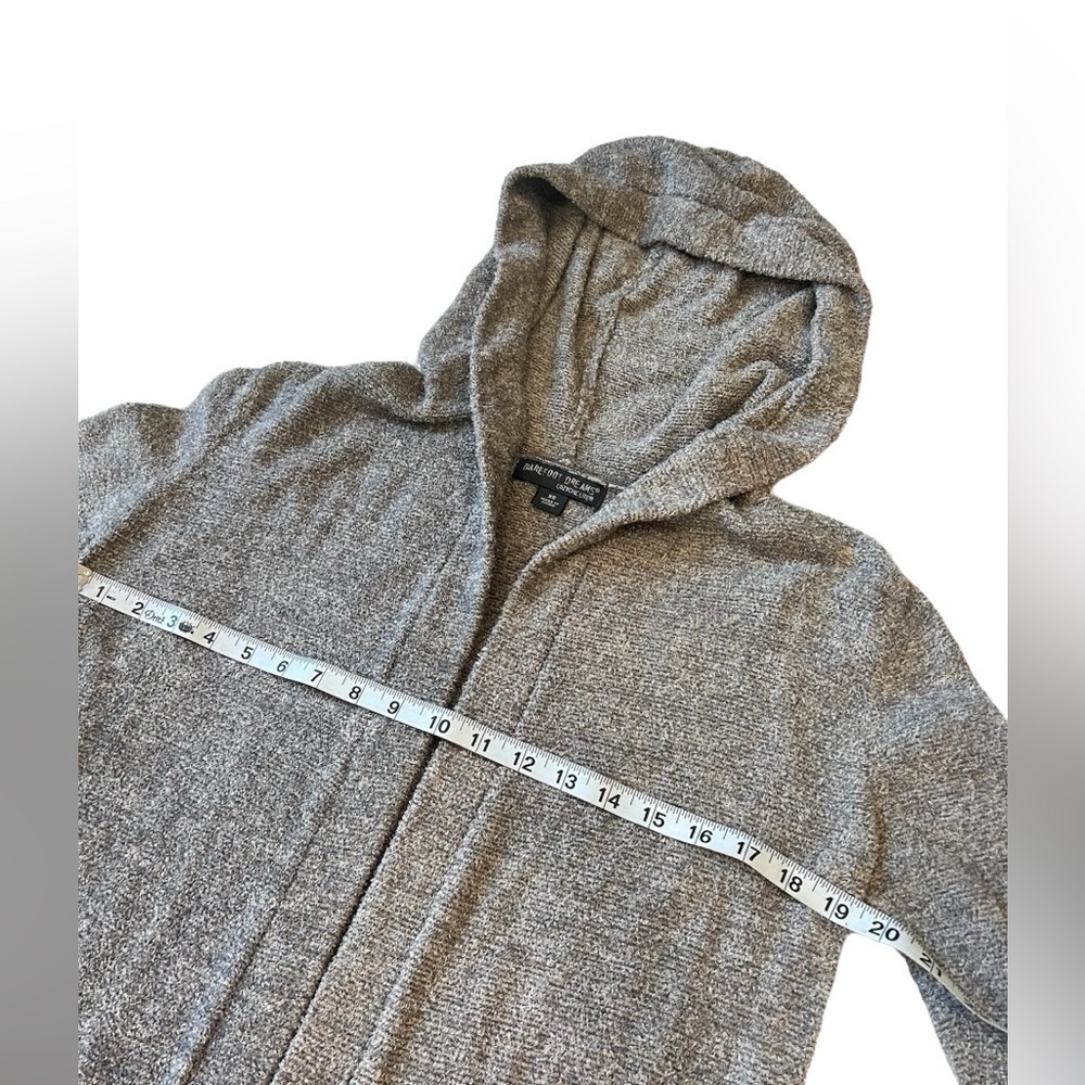 Barefoot Dreams Cozy Chic Lite gray hooded cardigan sweater size extra small - Picture 5 of 8